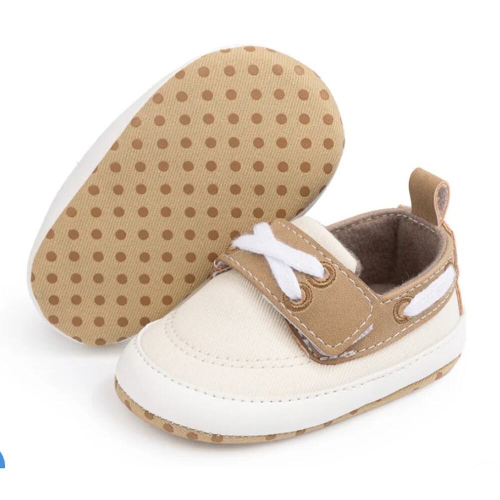 Cat & Jack Toddler's Beige Casual Shoes Canvas Cotton Size 0-3 Months